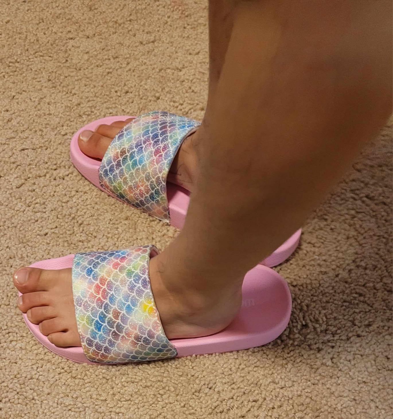 WateLves Girls & Boys Slide Sandals Kids Summer Slippers Slip On for Outdoor Beach Pool Shower customer photo 1