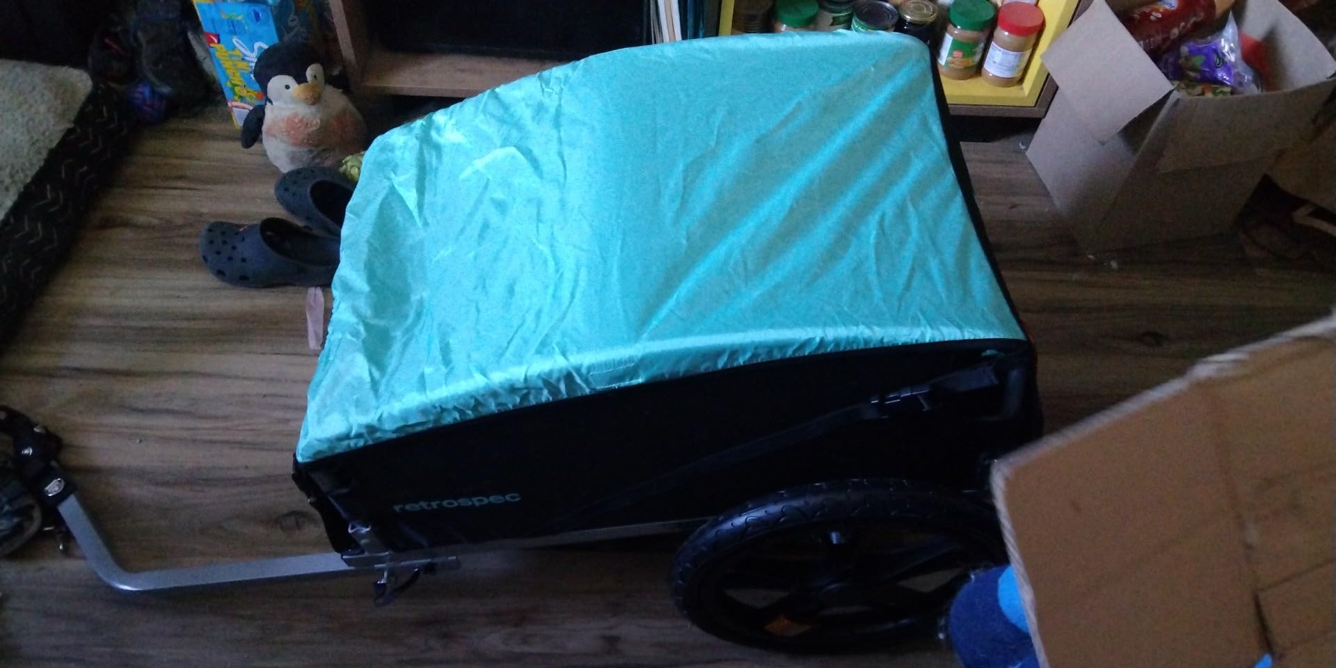 Retrospec Rover Hauler Bike Cargo Trailer - Foldable Frame with Weather-Resistant Fabric & 80lb Capacity - Universal Bike Trailer for 20-29in Wheels customer photo 1