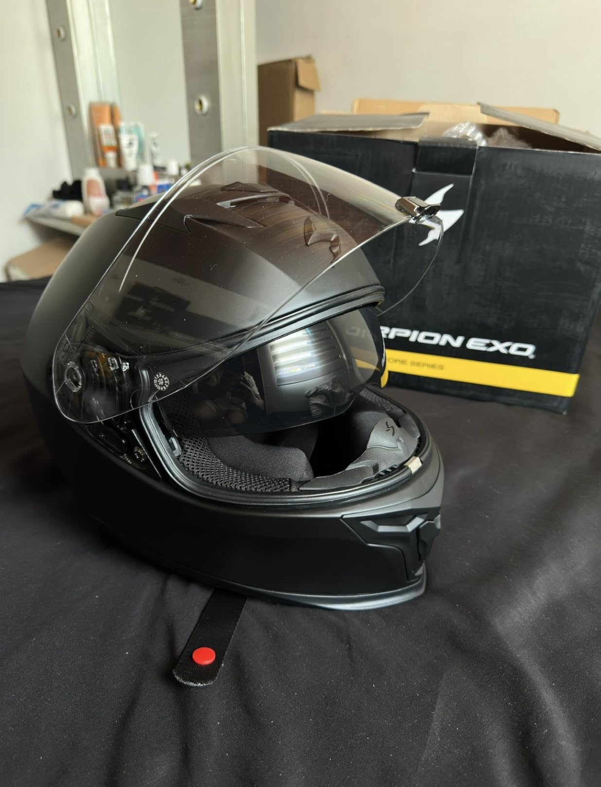 ScorpionEXO T520 Full Face Touring Motorcycle Helmet with Bluetooth Ready Speaker Pockets customer photo 2