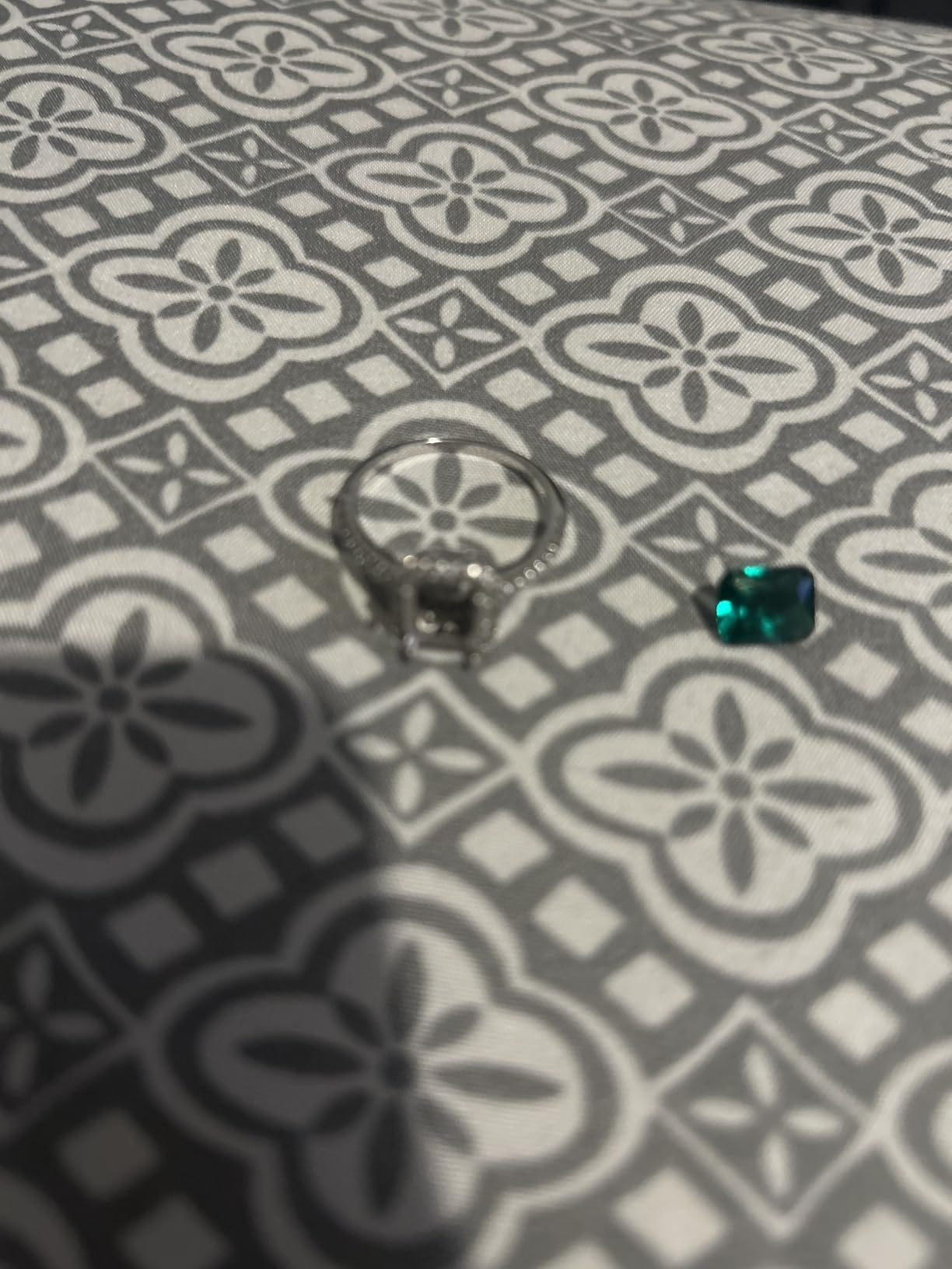 925 Sterling Silver Emerald Engagement Ring for Women, Size 5-10 customer photo 2