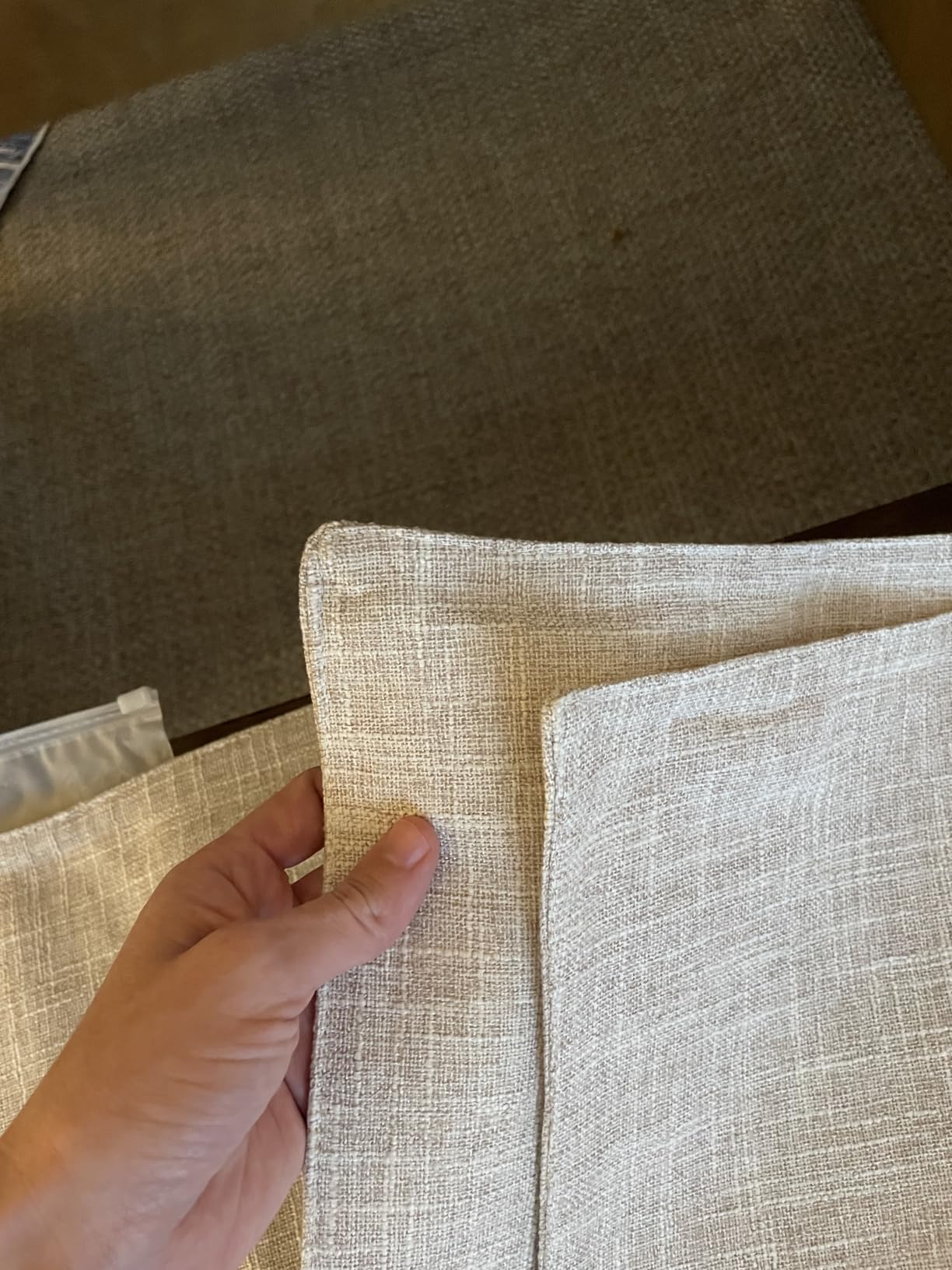homing Faux Cotton Linen Placemats Set of 6, Cloth Dining Table Mats customer photo 1