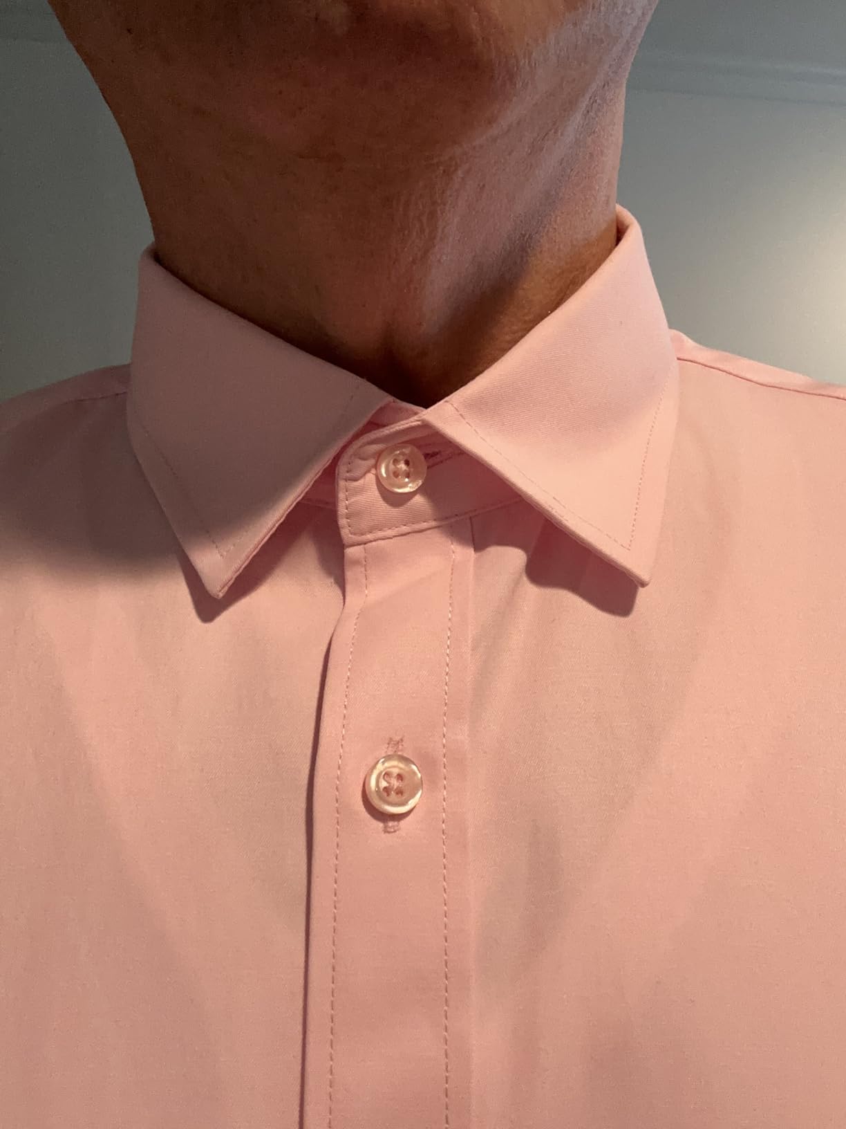 Men's Long Sleeve Button Up Shirts Solid Slim Fit Casual Business Formal Dress Shirt customer photo 1