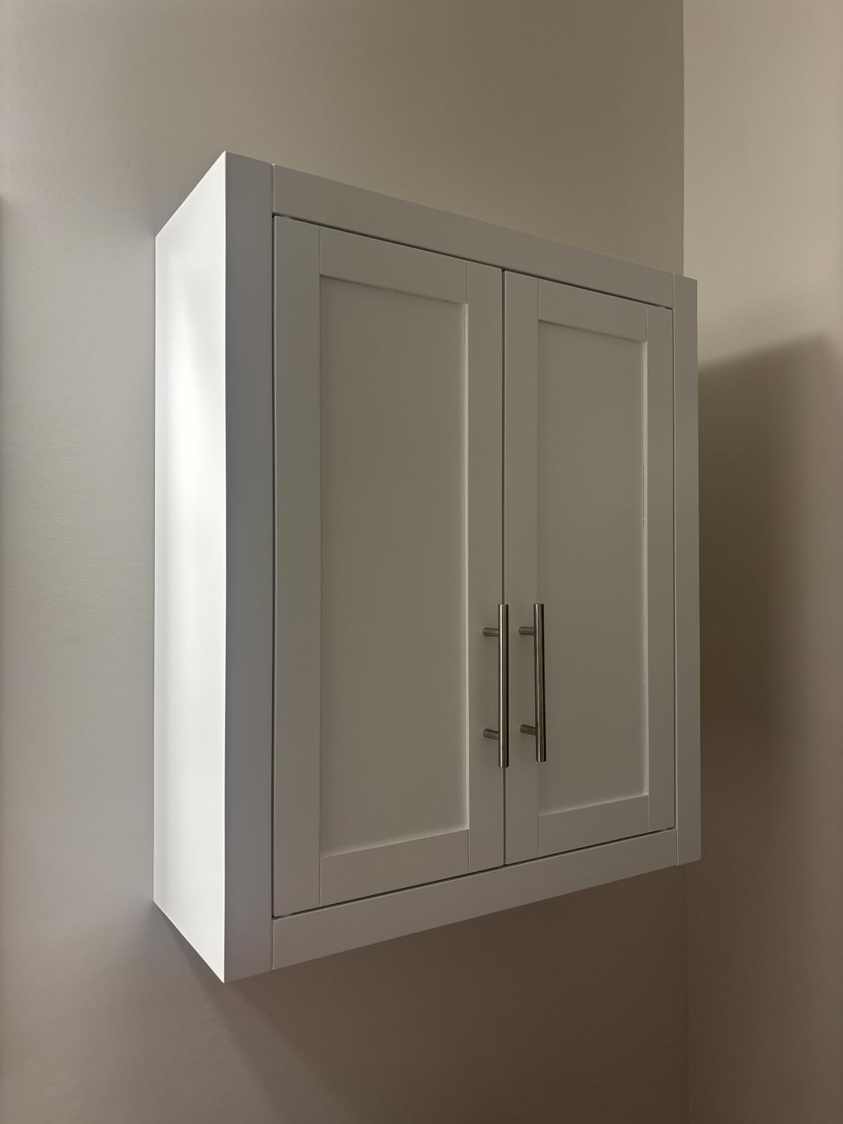 Crosley Furniture Savannah Wall Mounted Bathroom Storage Medicine Cabinet with Shelves, White customer photo 1