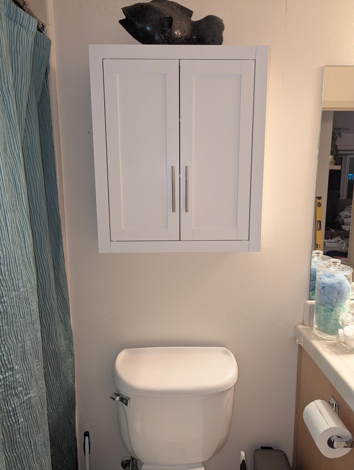 Crosley Furniture Savannah Wall Mounted Bathroom Storage Medicine Cabinet with Shelves, White customer photo 2