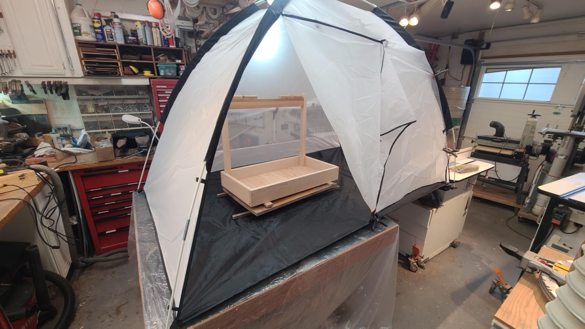 3.1x3.2x3.3ft Portable Spray Paint Booth Tent for Spray Painting Furniture customer photo 2
