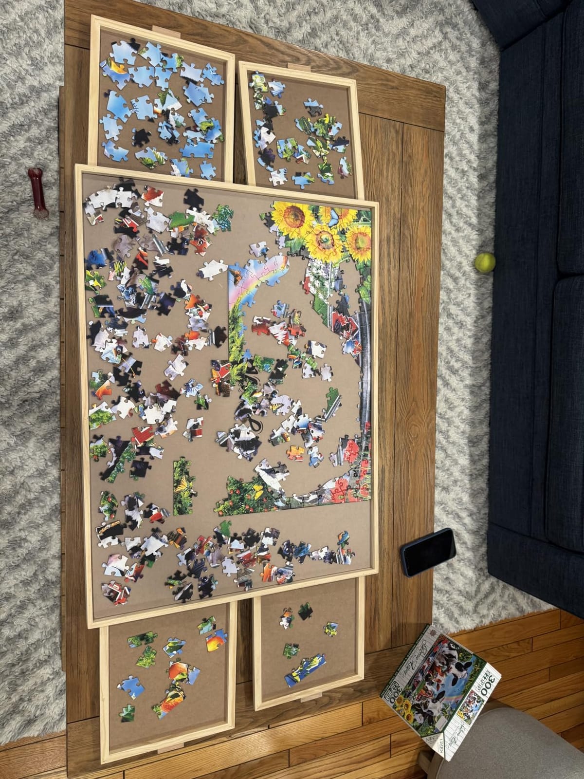 ALL4JIG 1000 Piece Rotating Puzzle Board with 4 Drawers 22.44