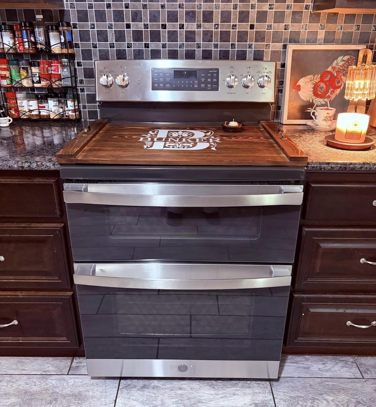 GE 30 in. Freestanding Electric Double Oven Convection Range with Self-Clean and No-Preheat Air Fry - Slate (JBS86EPES) customer photo 1