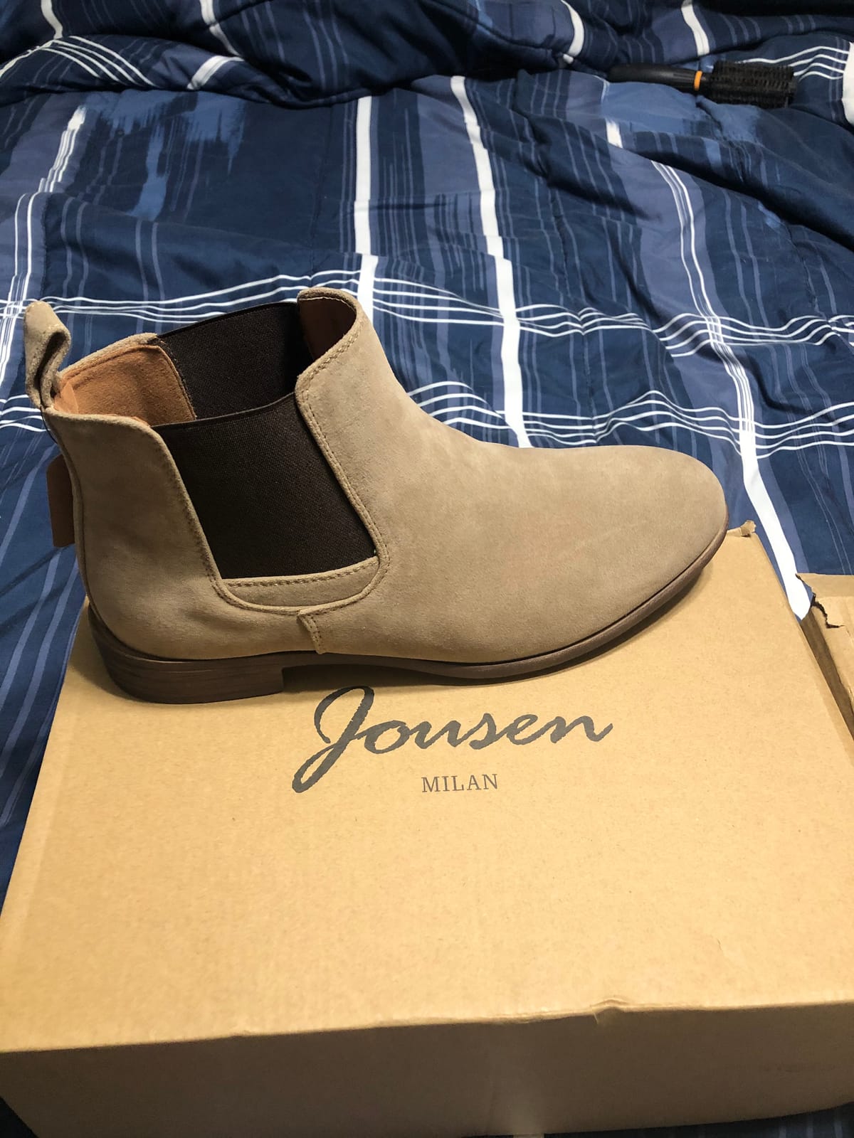 Jousen Men's Chelsea Boots Classic Casual Dress Boots customer photo 2