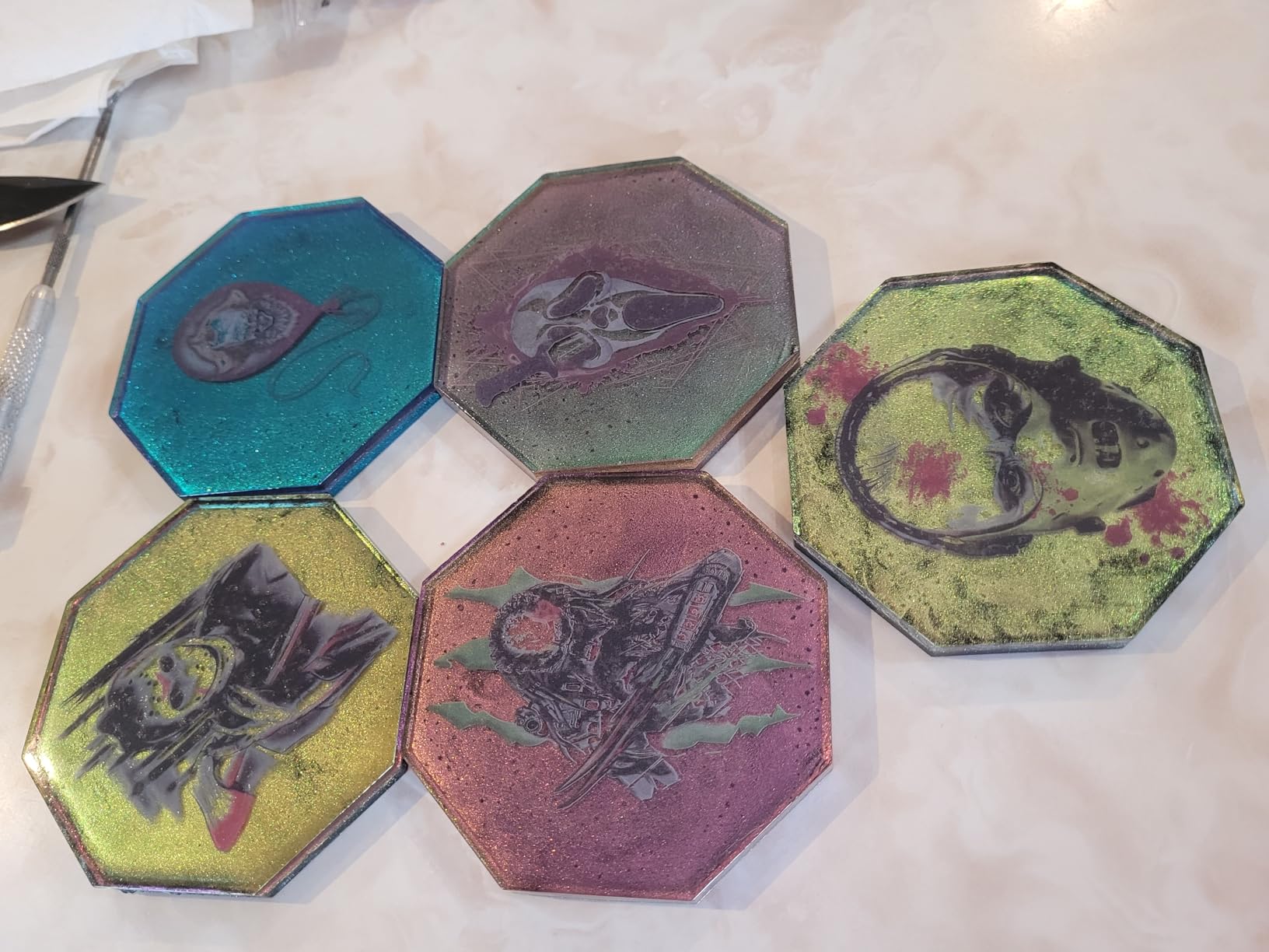 LET'S RESIN Chameleon Mica Powder, 10 * 5g Color Shift Mica Powder | for Epoxy Resin/Tumbler, Saturated Color Shifting Chrome Pigment Powders for Painting, Slime, Nails customer photo 1