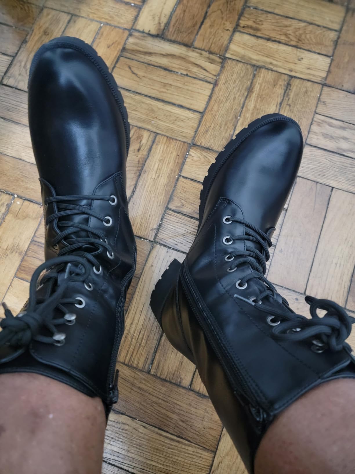 DREAM PAIRS Lace-up Combat Boots Mid-calf Military Winter Boot for Women customer photo 1