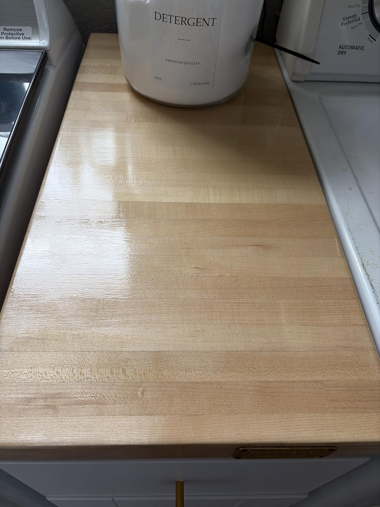 CONSDAN Butcher Block Countertop, 60 x 25 Inches, USA Grown Solid Hard Maple Hardwood, for Kitchen Island, Laundry Room, RV, Camper, Office Desk, Bar Table, Prefinished with Food-Safe Oil, 1.5
