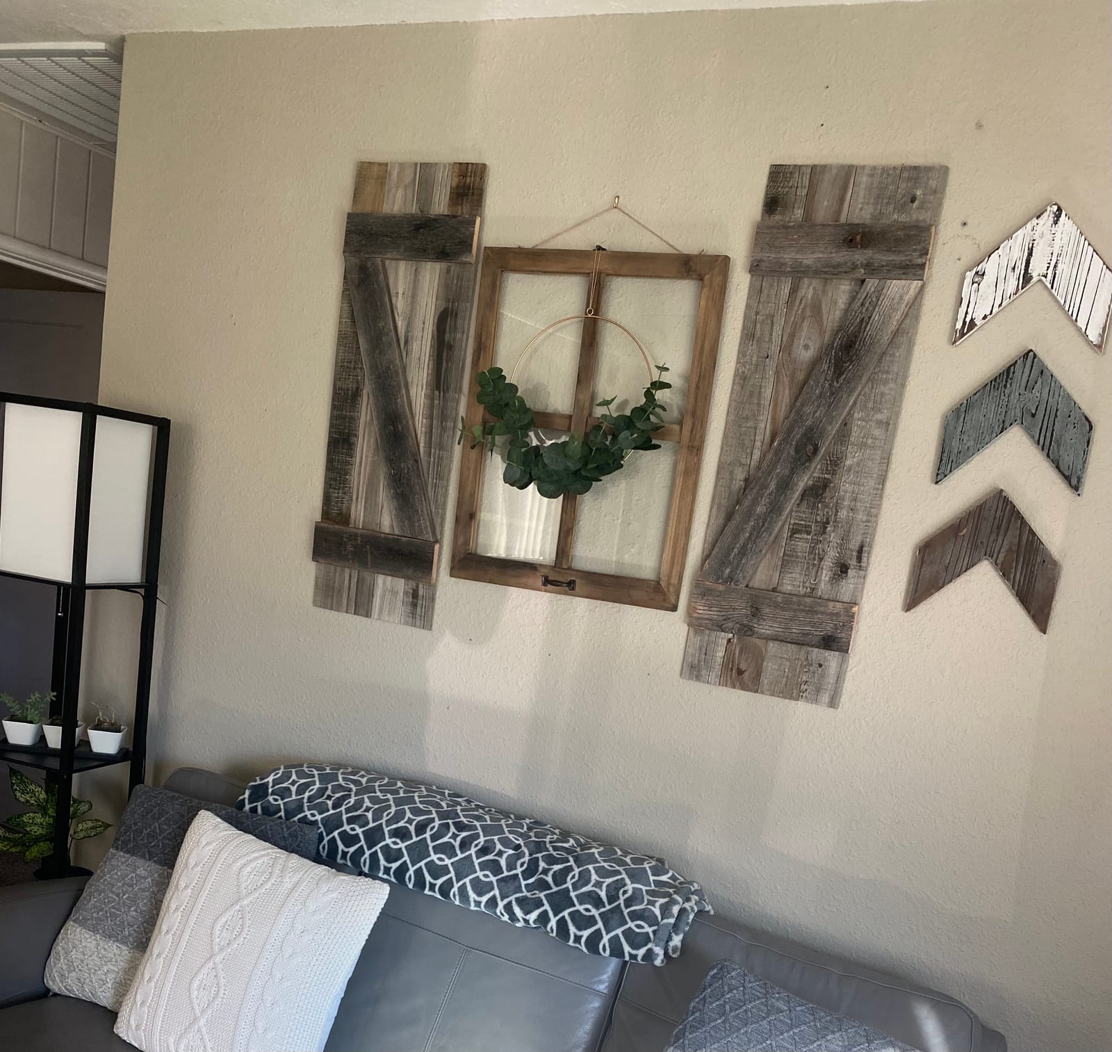BARNWOODUSA Decorative Shutters Set of 2 Rustic Farmhouse Window Shutters | Easy Installation | Rustic Style customer photo 1