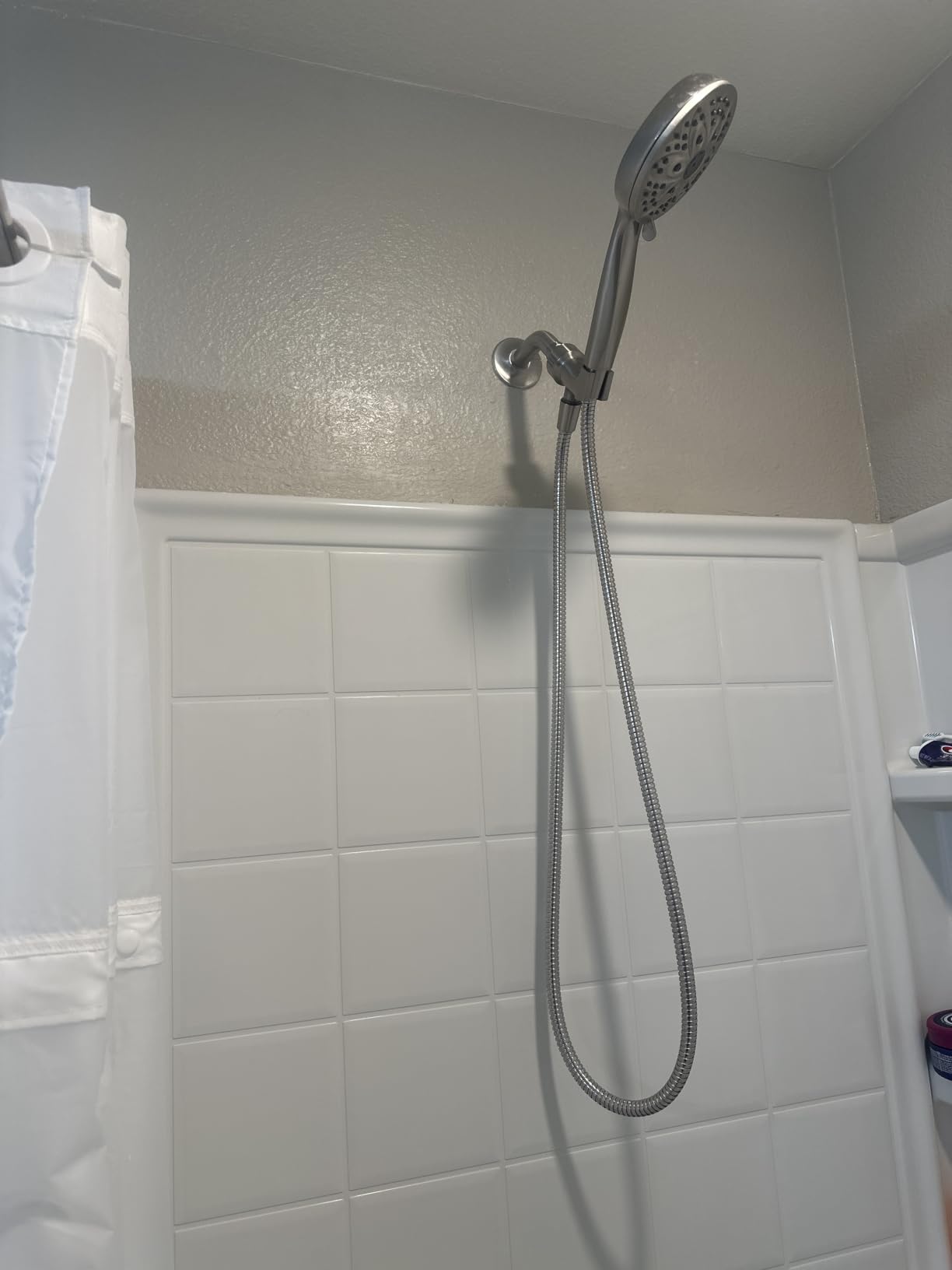 6-Setting Shower Head with Handheld, JDO High Pressure Hand held Shower Head, 4.7 Inch Chrome Detachable Showerhead Set with 59 Inch Stainless Steel Hose and Adjustable Showerhead Holder customer photo 2