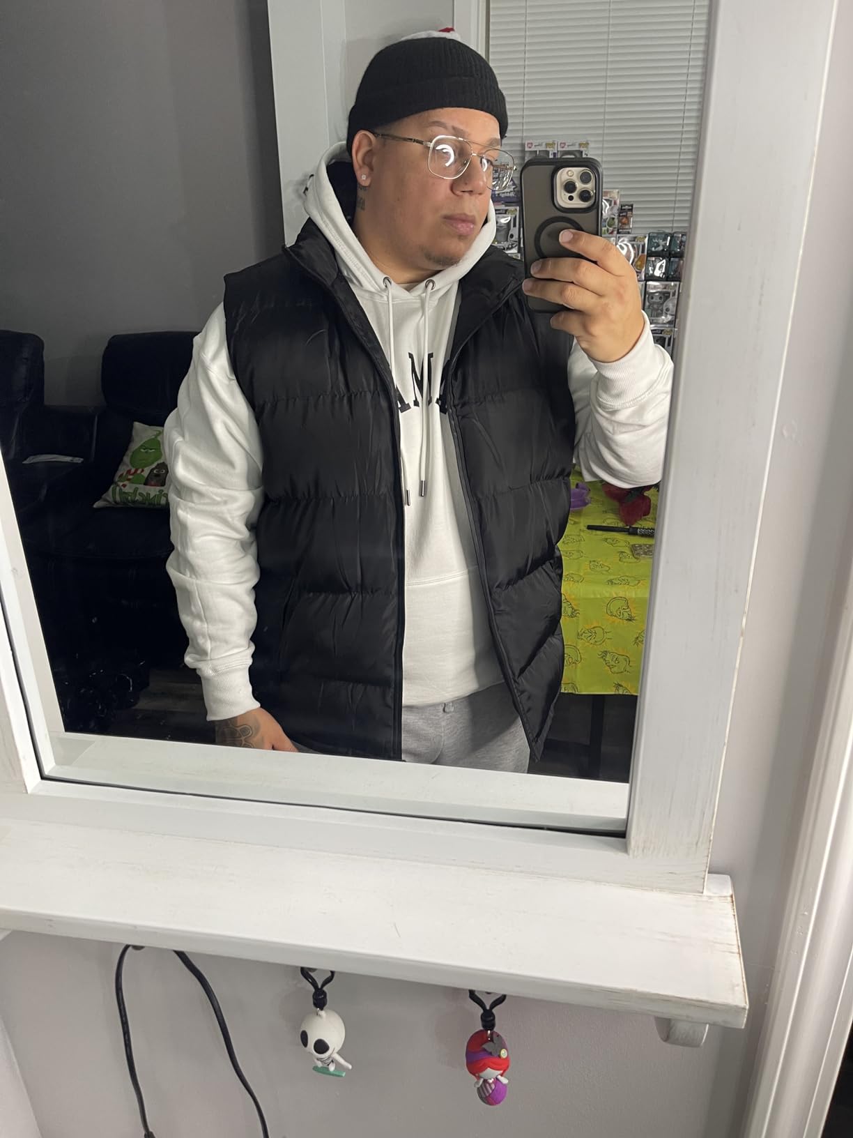 Men's Puffer Vest Water-Resistant Winter Outdoor Zipper Sleeveless Warm puffey jacket Size M To 5XL customer photo 2