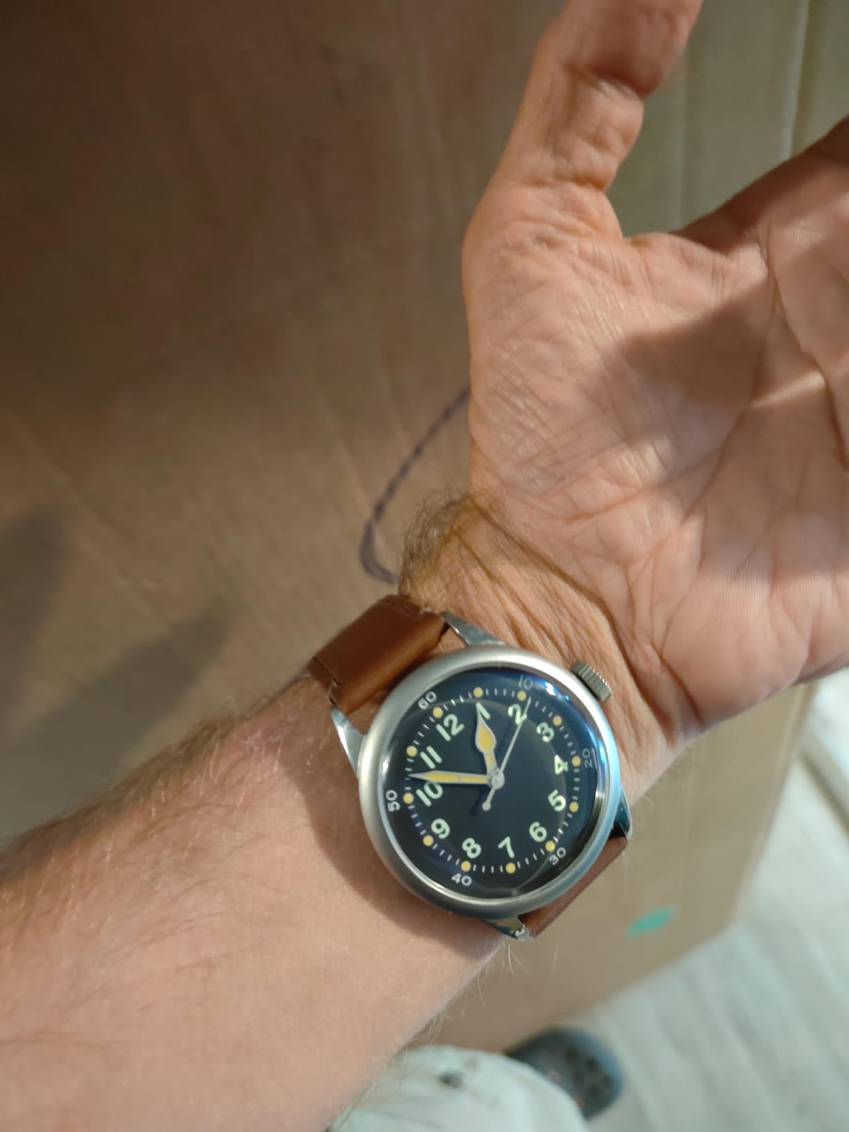 Bertucci A-11 Military Watch, Automatic WW2 Field Watch, 38mm/42mm Stainless Steel, 100M Water Resistance, USA Assembled customer photo 2