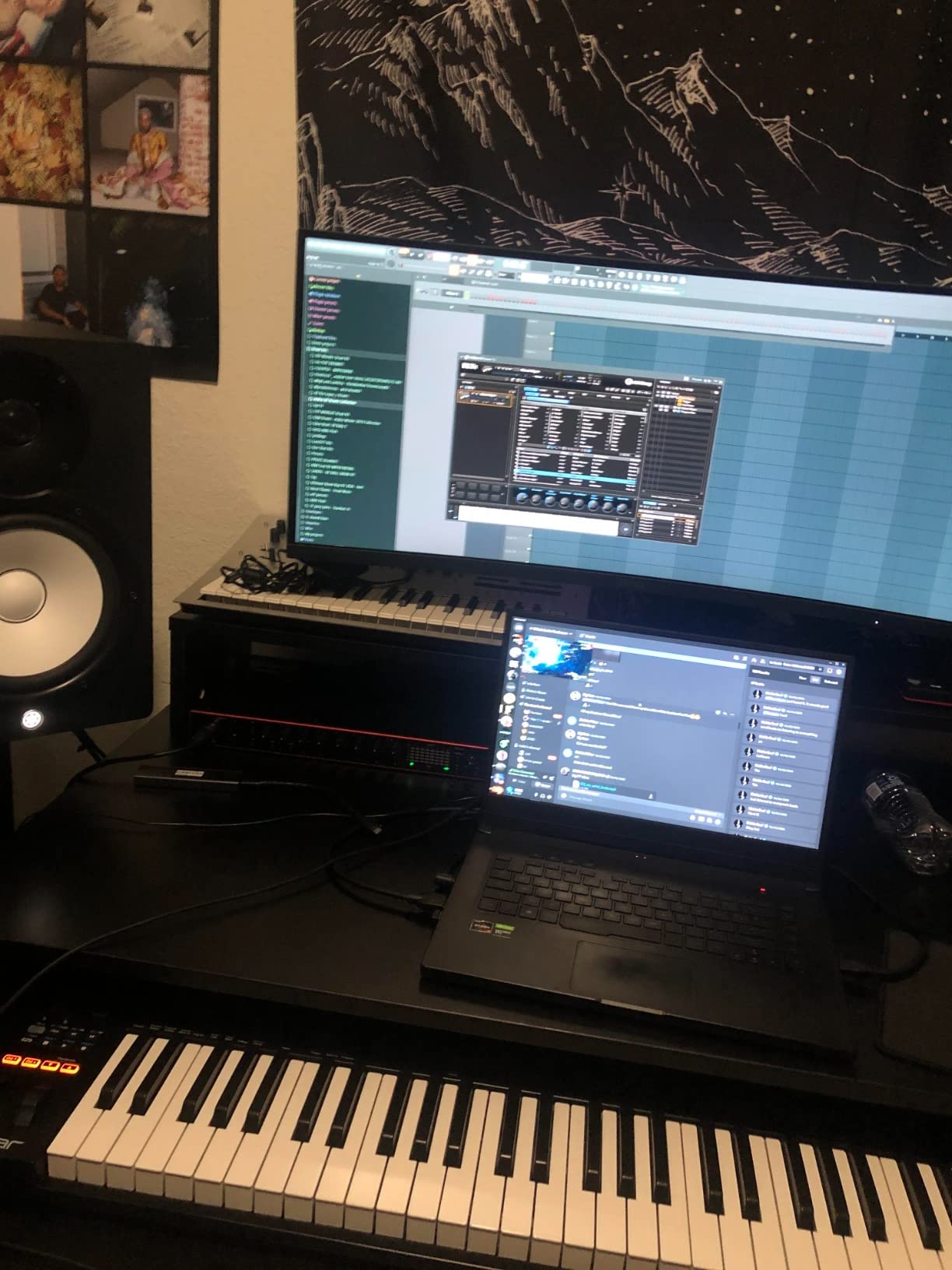 Monoprice Studio Workstation with Dual 3U Rack Bays and 66-key Keyboard Controller Tray, For Modern Home Studio - Stage Right Series customer photo 1