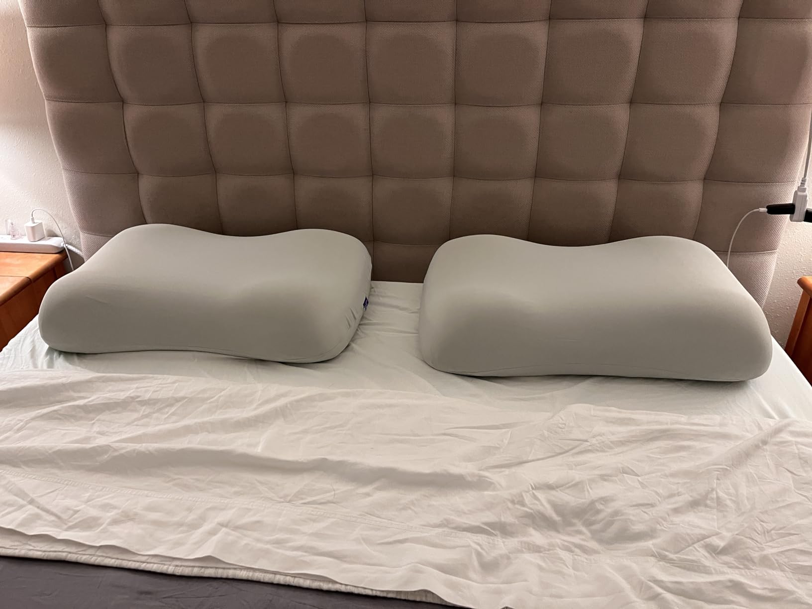 C CUSHION LAB Deep Sleep Pillow, Patented Ergonomic Contour Design for Side & Back Sleepers, Orthopedic Cervical Shape Gently Cradles Head & Provides Neck Support & Shoulder Pain Relief - Calm Grey customer photo 1