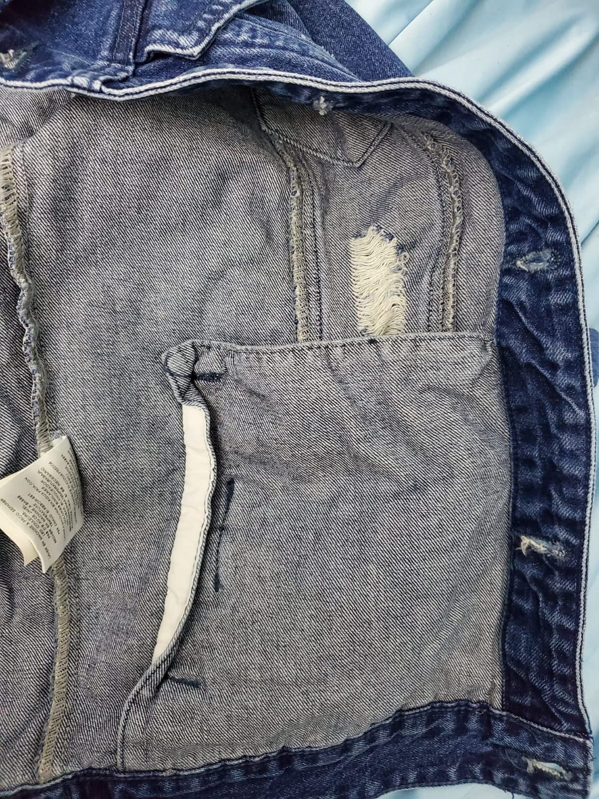 QIMYUM Jean Jacket For Men, Distressed Slim Denim Jacket customer photo 1