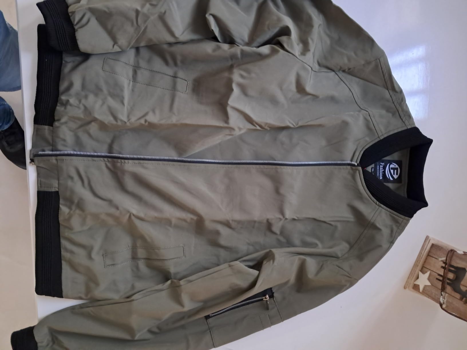 URBANFIND Men's Slim Fit Lightweight Sportswear Jacket Casual Bomber Jacket customer photo 2