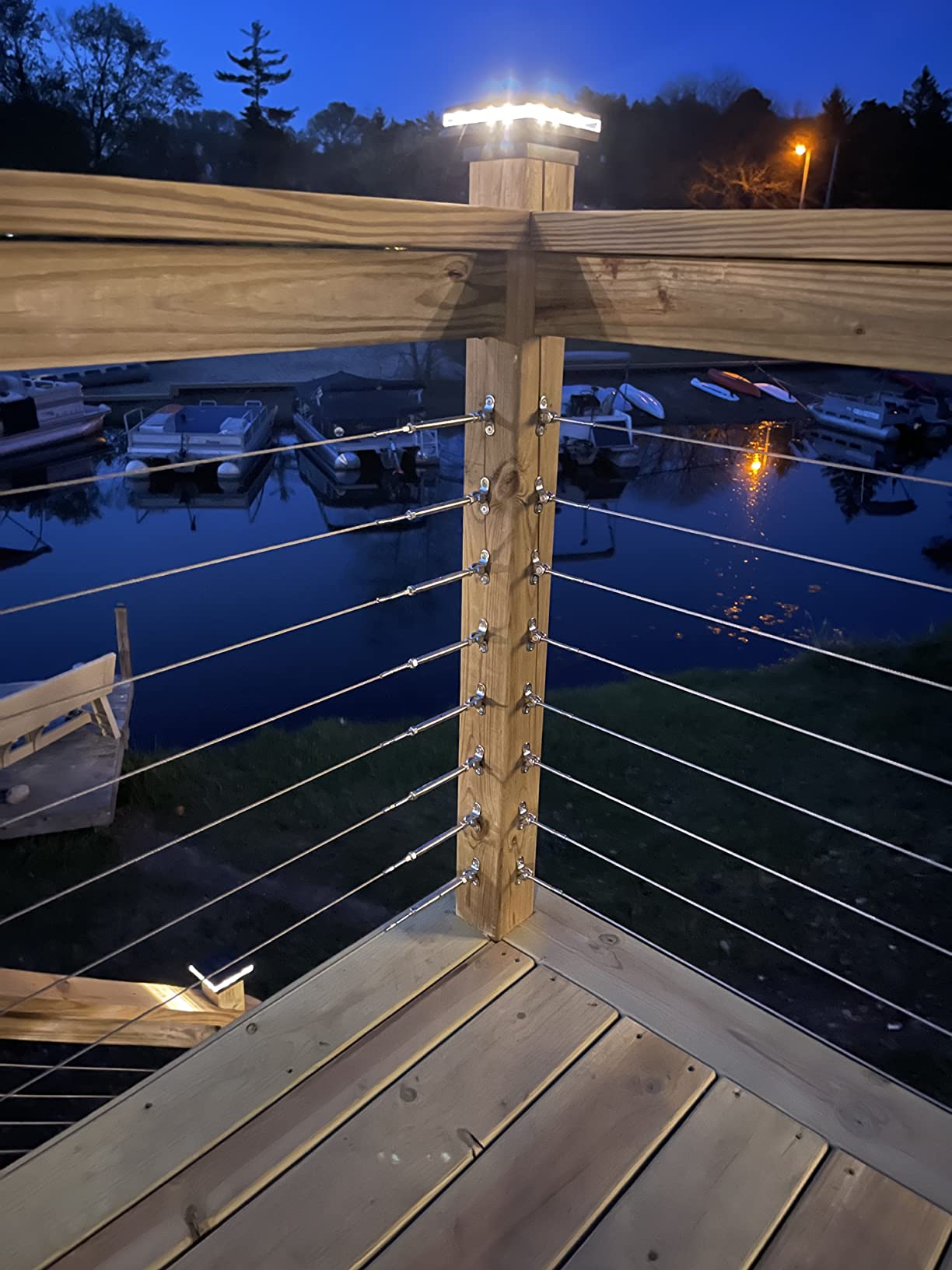 Cable Railing Hardware, 30 Pairs Stainless Steel Cable Railing Kit, for 1/8 Cable Railing System, T316 Marine Grade, 180° Angle Adjustable customer photo 1