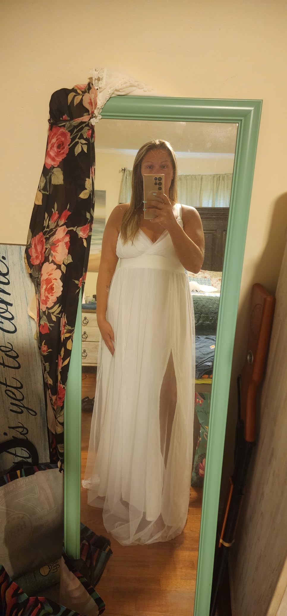 XXTAXN Womens Sexy Deep V Neck Split Cocktail Formal Prom Maxi Dress customer photo 2