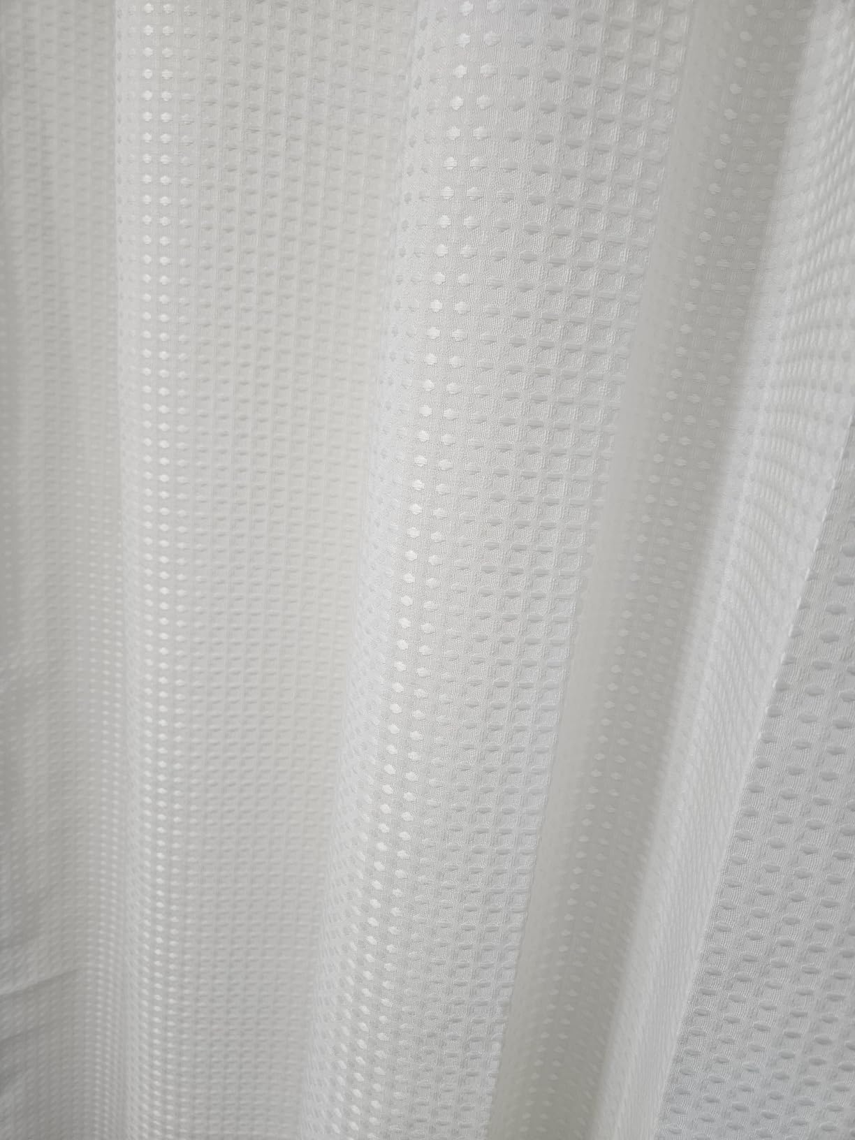 Dynamene Waffle Shower Curtain 256 GSM Heavy Duty Fabric 72