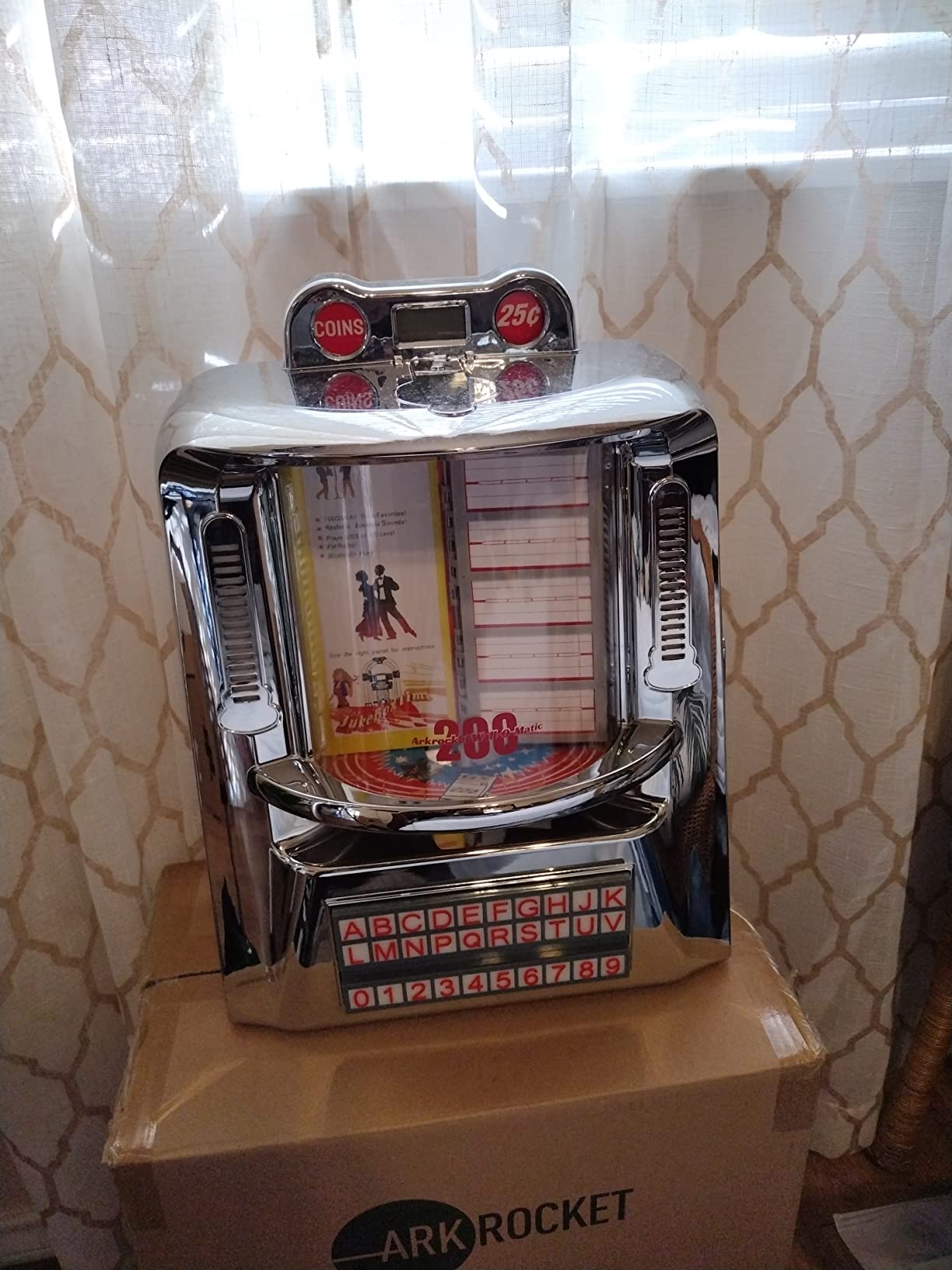 arkrocket 200 Wall-O-Matic Table Jukebox Wallbox Wireless Bluetooth Speaker FM Radio SD USB Retro American Diner Style Tabletop customer photo 1