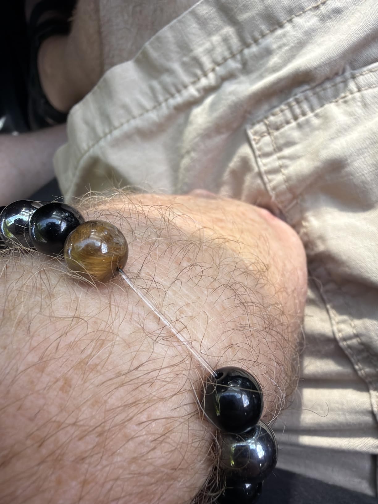 WFJ Black Obsidian Hematite Triple Protection Bracelets Set - Tiger Eye Beaded Natural Stone Bracelet for Men Women Gemstone (10MM) customer photo 1