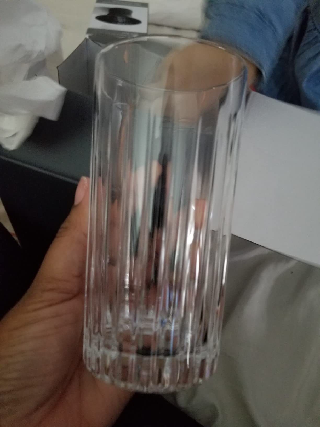 Viski Reserve Milo Crystal Highball Glasses - European Crafted Collins Glasses Set of 4-14oz Cocktail Glass for Wedding or Anniversary and Special Occasions Gift Ideas customer photo 2