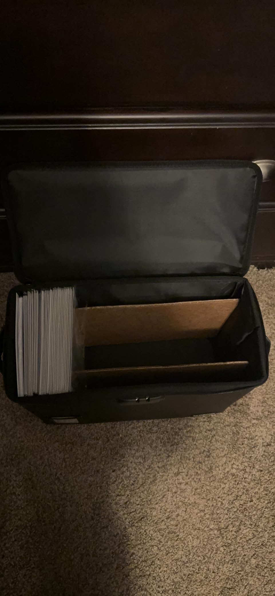 Comic Book Storage Box with Lock, Fireproof Comic Book Organizer | Holds 150-175 Comics, Water-Resistant, Moistureproof Comic Book Box, Label Window, Zipper, Heavy Duty Bin, Container Holder, Black customer photo 1