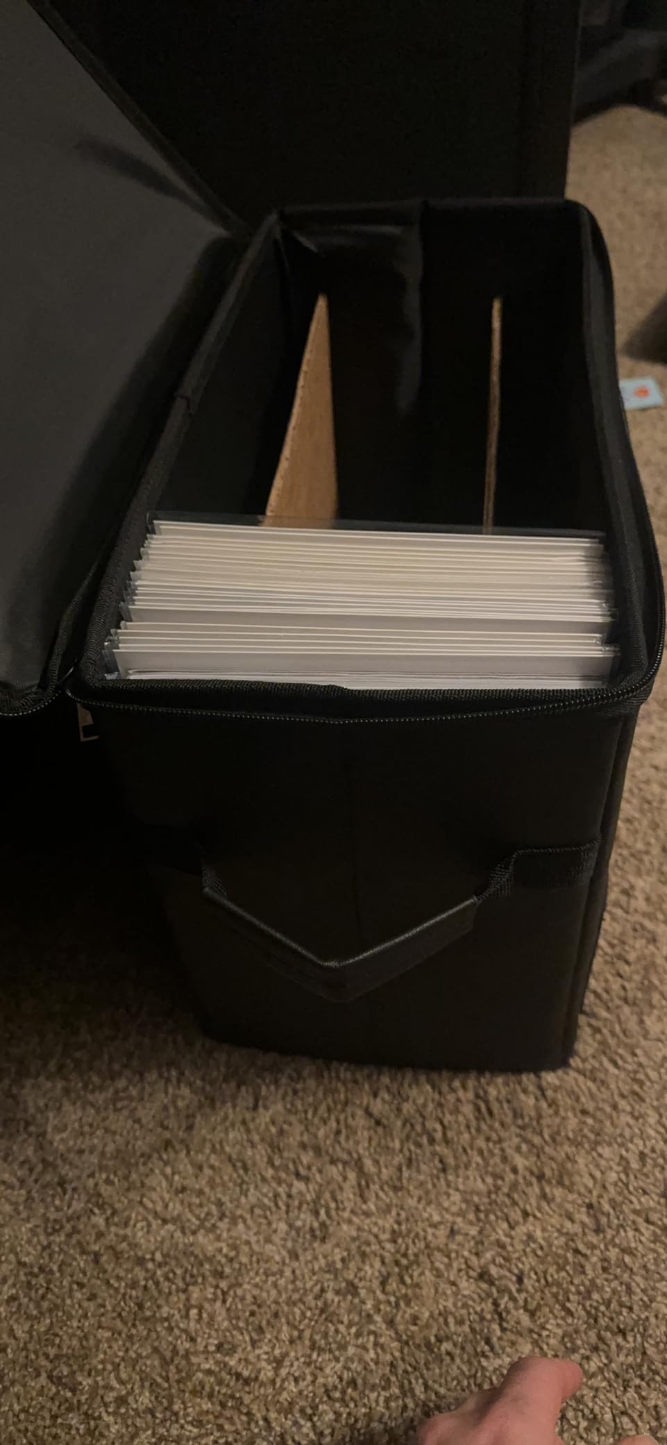 Comic Book Storage Box with Lock, Fireproof Comic Book Organizer | Holds 150-175 Comics, Water-Resistant, Moistureproof Comic Book Box, Label Window, Zipper, Heavy Duty Bin, Container Holder, Black customer photo 2