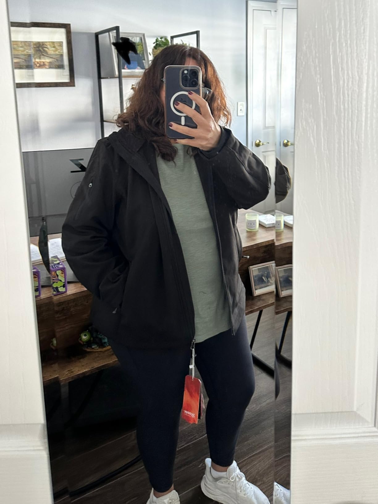33,000ft Women's Softshell Jacket Waterproof Hooded Fleece Lined Rain Coat customer photo 1
