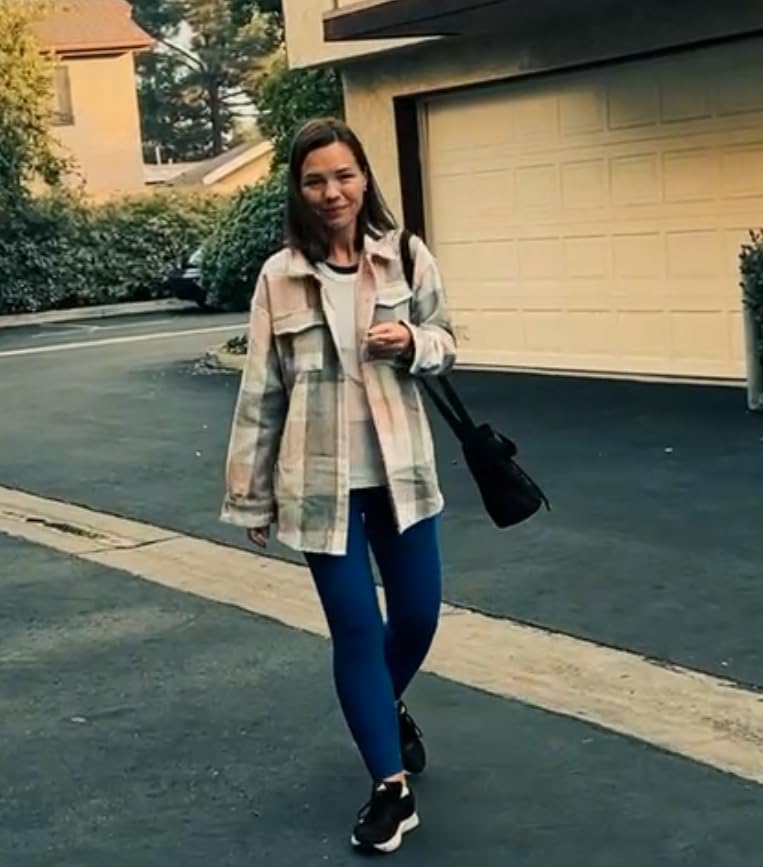 AUTOMET Shackets for Women Plaid Flannel Shirts customer photo 1