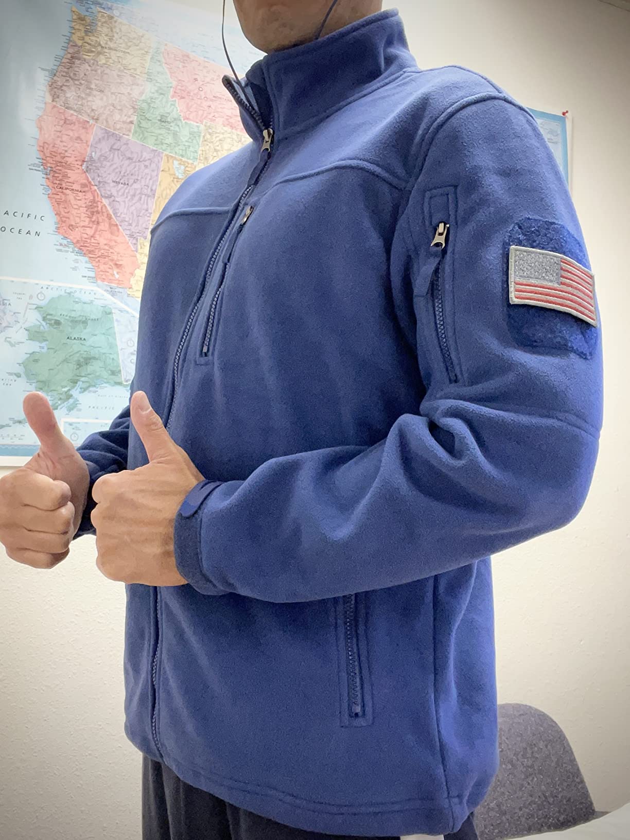 Men's Fleece Jacket Winter Warm Tactical Work Coat for Men customer photo 2