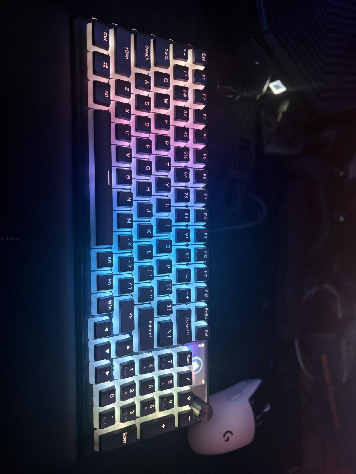 Womier Pudding Keycaps, PBT Shine Through Keycaps Black 164 Keys Set customer photo 1