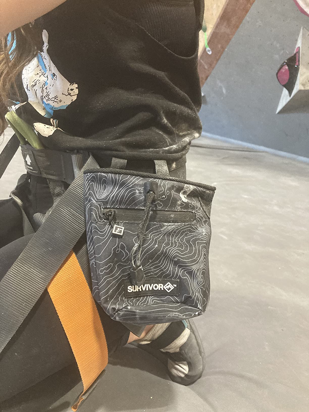 SURVIVOR Chalk Bag for Rock Climbing, Bouldering, Weightlifting, and More customer photo 2