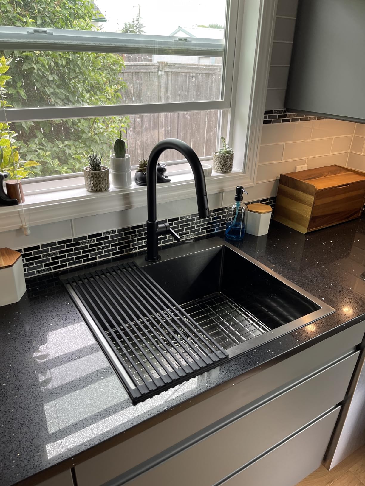 VCCUCINE Gunmetal Black Bar Sink Drop in, 13x15 Inch Topmount RV Small Kitchen Sink customer photo 1