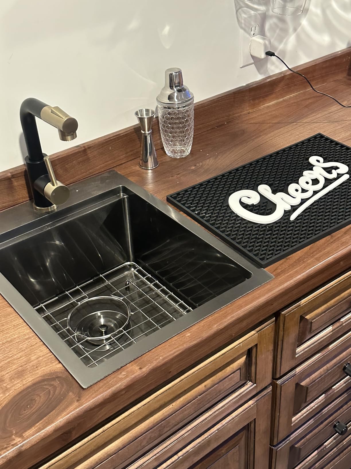 VCCUCINE Gunmetal Black Bar Sink Drop in, 13x15 Inch Topmount RV Small Kitchen Sink customer photo 2