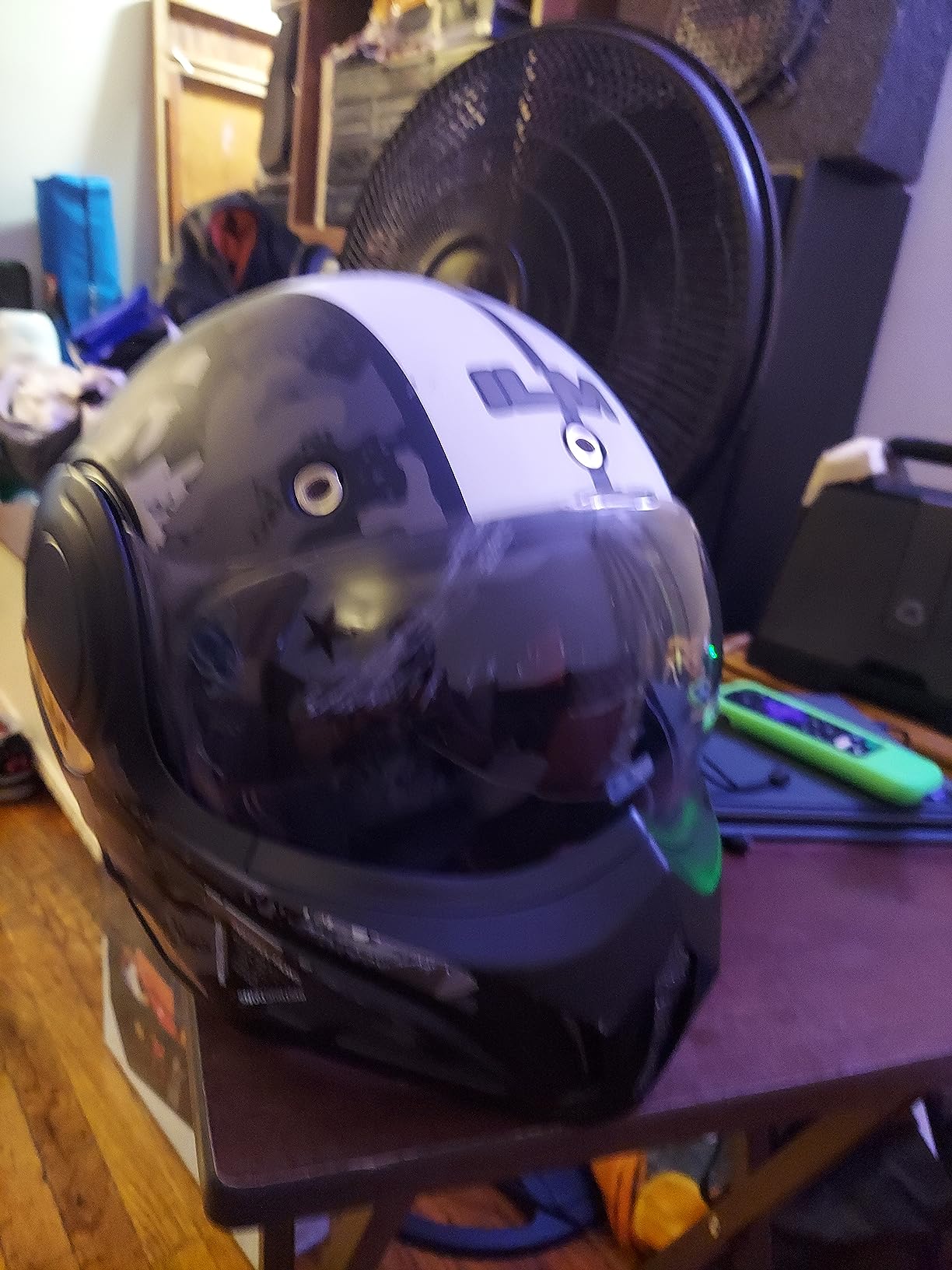 ILM Vintage Full Face Modular Motorcycle Helmet for Adults Men ATV UTV Snowmobile with 180° Reversible Chin Guard DOT ILM-B707(Matte Black, L) customer photo 1