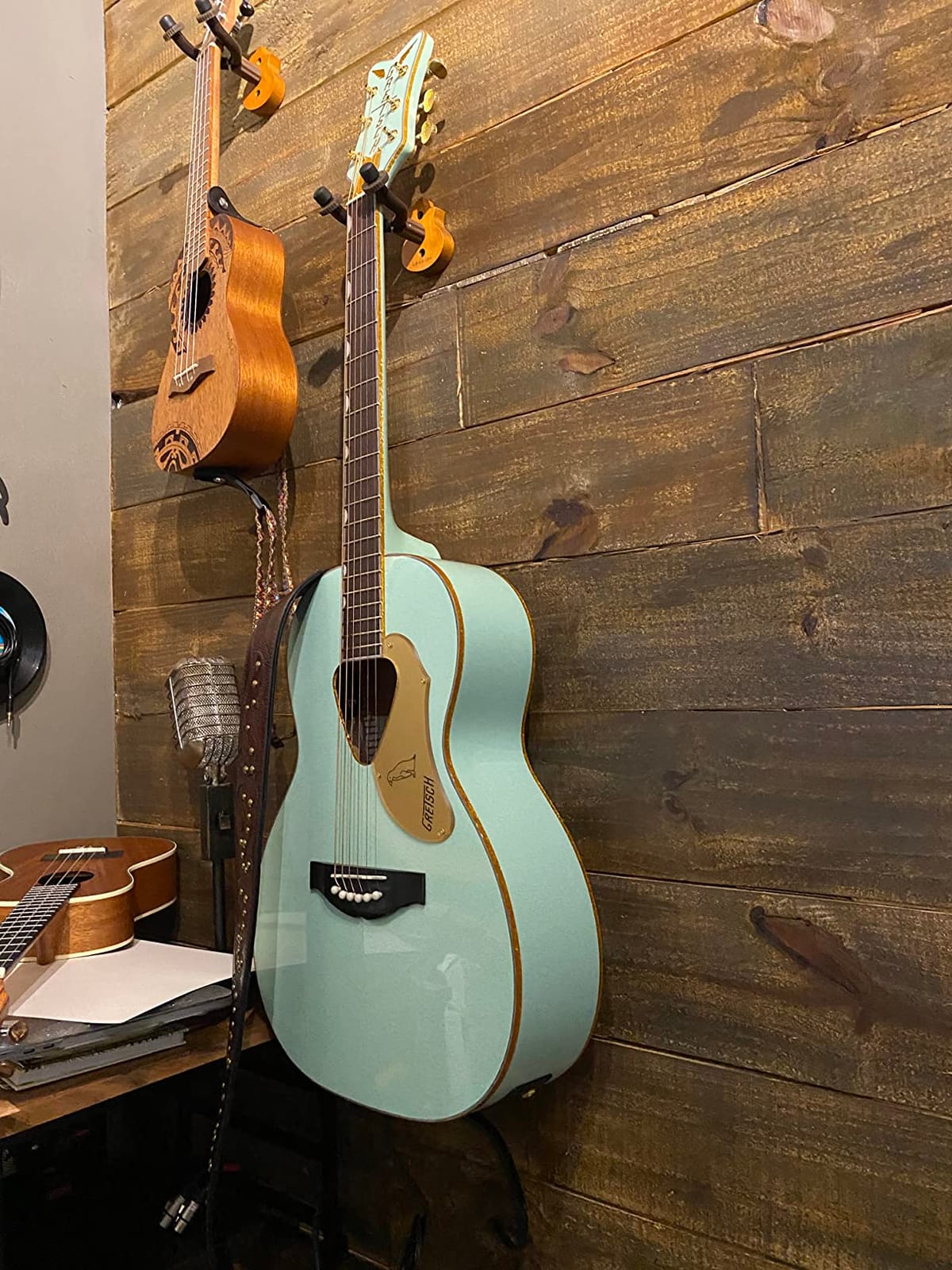 Gretsch G5021E Rancher Penguin Parlor Acoustic-electric Guitar - Mint Metallic customer photo 2