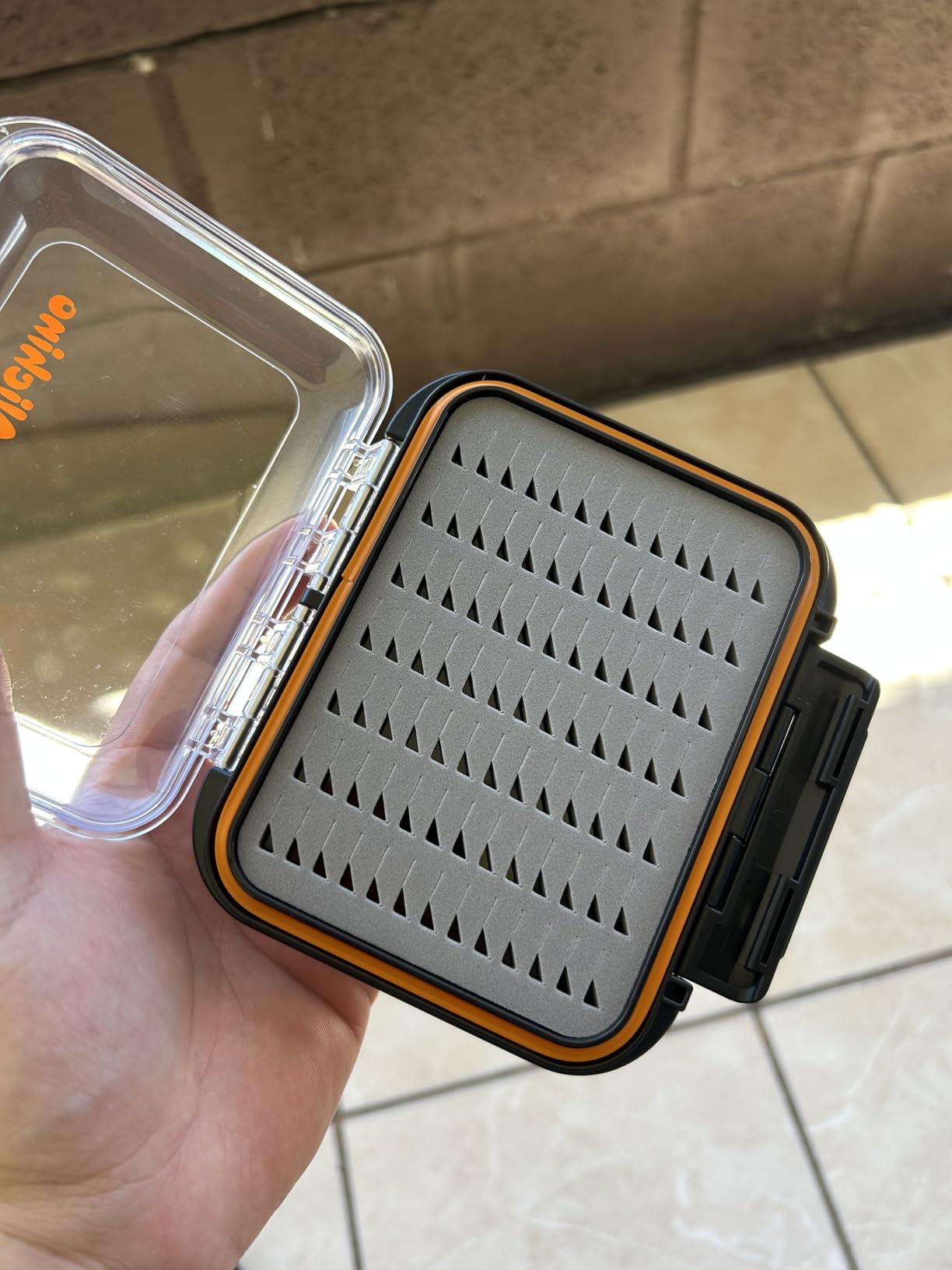 Alichino small fly box for fly files ice jig box fly box for fly fishing (grey foam insert) customer photo 1