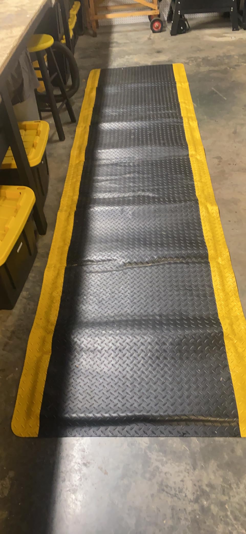 3' x 12' ESD Anti-Fatigue Conductive Mat, Durable Heavy Duty Diamond Plate, Soft Sponge Ergonomic Mat, Non Slip Waterproof Floor Mats for Commercial&Industrial Work Thick 3/4