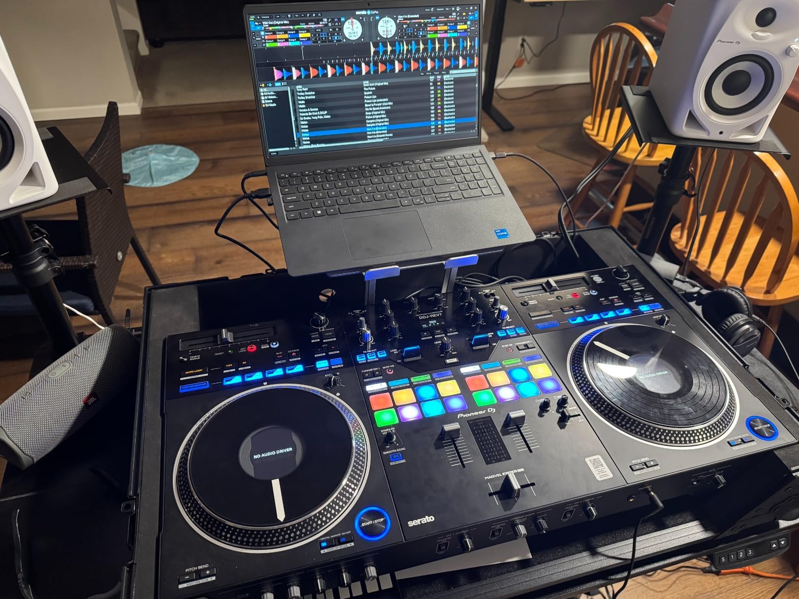 Pioneer DJ DDJ-REV7 2-Channel Motorized Battle DJ Controller, Serato | Motorized battle controller, On-jog color displays, Magvel Fader Pro, 22 Beat FX, Serato DJ Pro customer photo 1