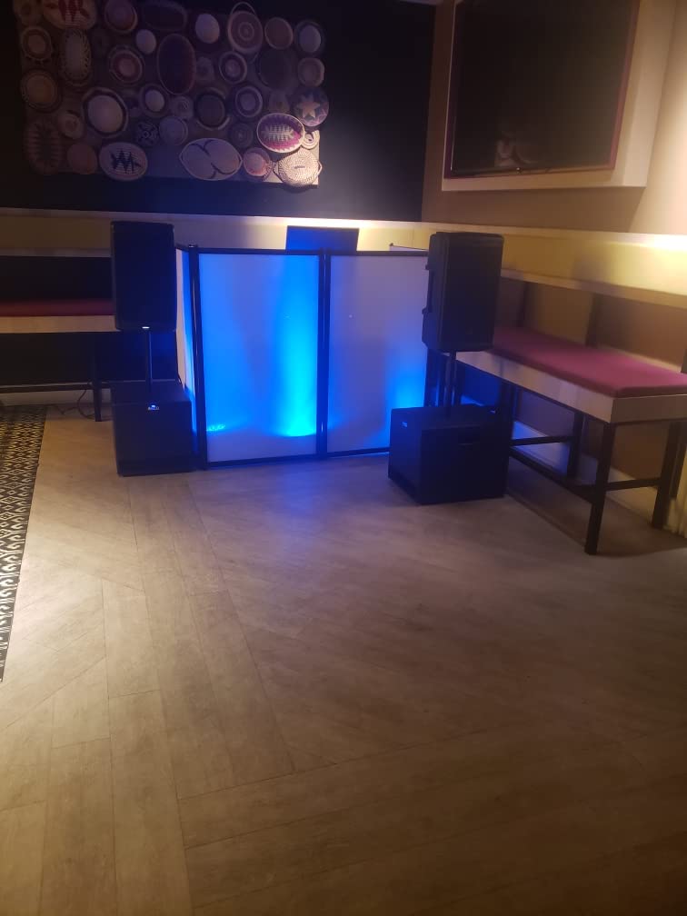 PRORECK DJ Foldable Facade Portable Event Booth Panels 4 Detachable Black Metal Frame Projector Display Scrim Panel with Carry Bag customer photo 2