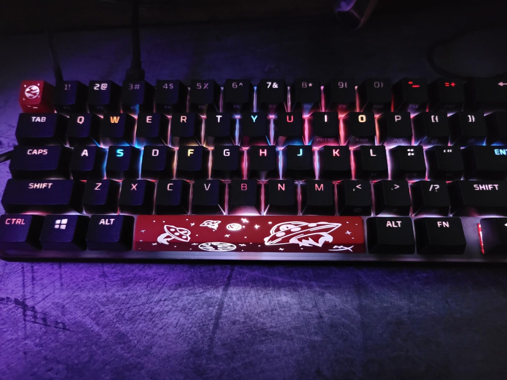 HyperX Alloy Origins 65 - Mechanical Gaming Keyboard - Compact 65% Form Factor - Tactile Aqua Switch - Double Shot PBT Keycaps - RGB LED Backlit - NGENUITY Software Compatible customer photo 2