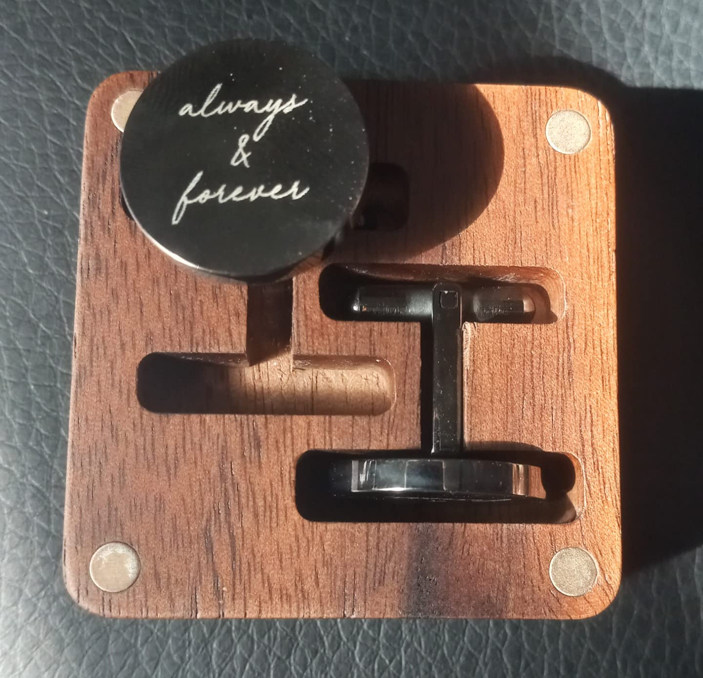 Cufflinks with Engraved Wood Gift Box customer photo 1