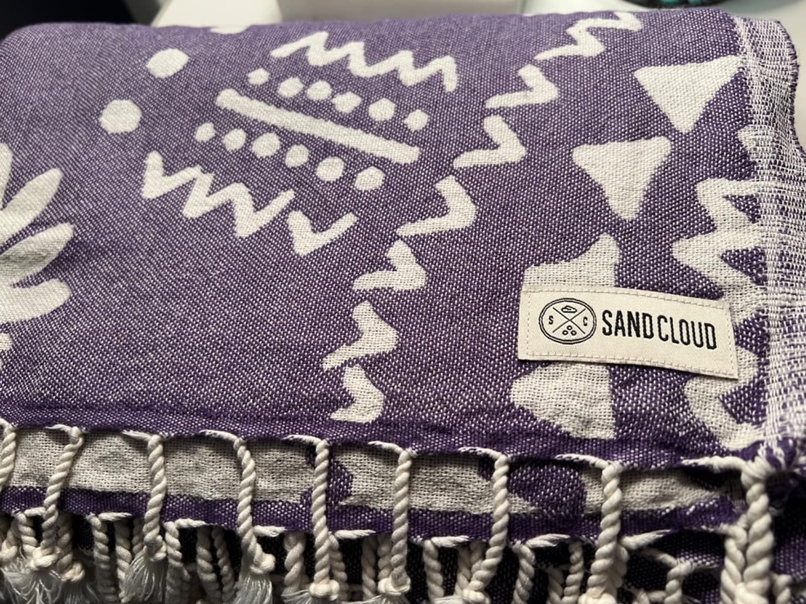 Sand Cloud Turkish Beach Towel - Quick Drying & Sand Resistant | 100% Organic Turkish Cotton Yarn - Towel for Beach, Picnic Blanket or Throw - As Seen on Shark Tank - Sunrise customer photo 1