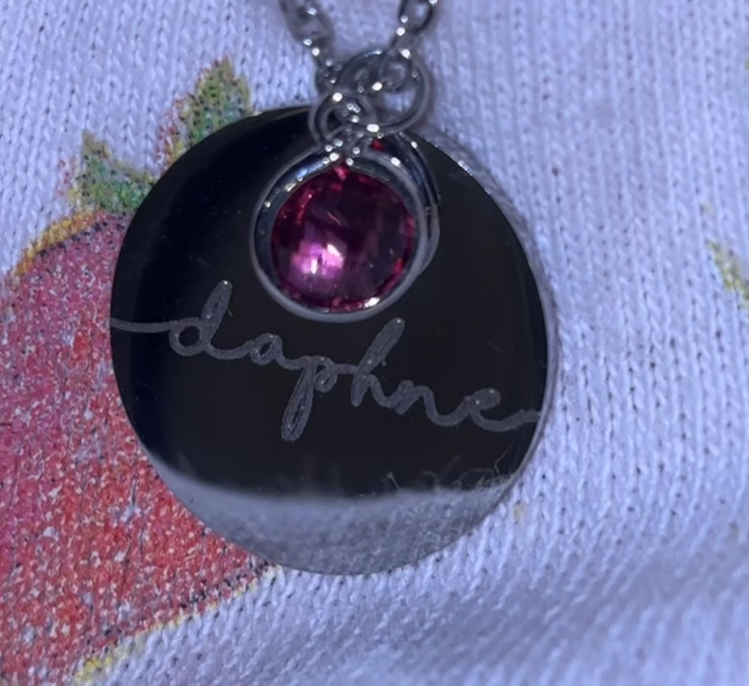 Personalized Birthstone Necklace for Women, Custom Birthstone Name Necklace customer photo 1