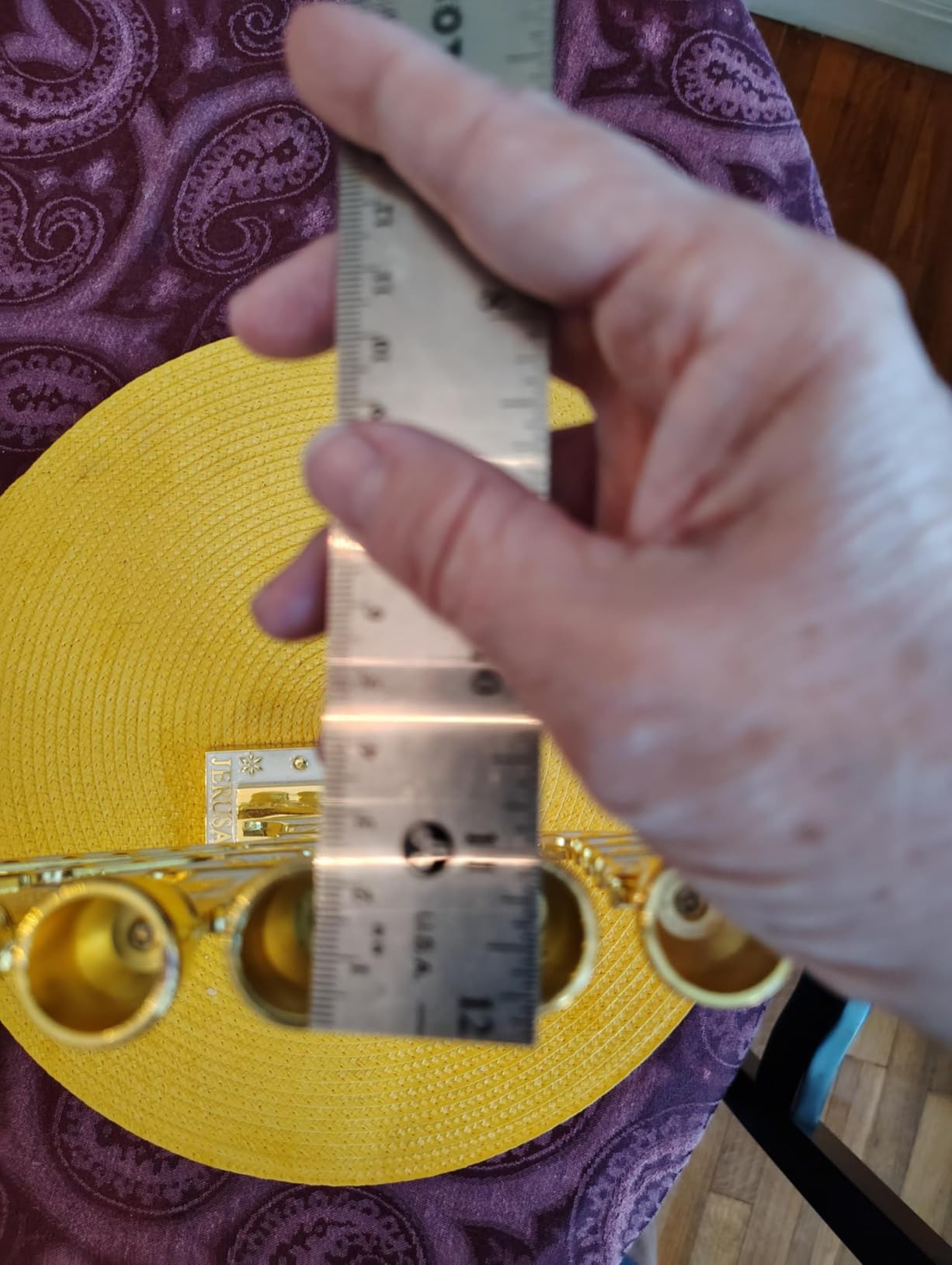Jerusalem 7 Branch Traditional Menorah Enamel Finish, with 12 Tribes of Israel, Jewish Candle Holders (10.8 inch) customer photo 1