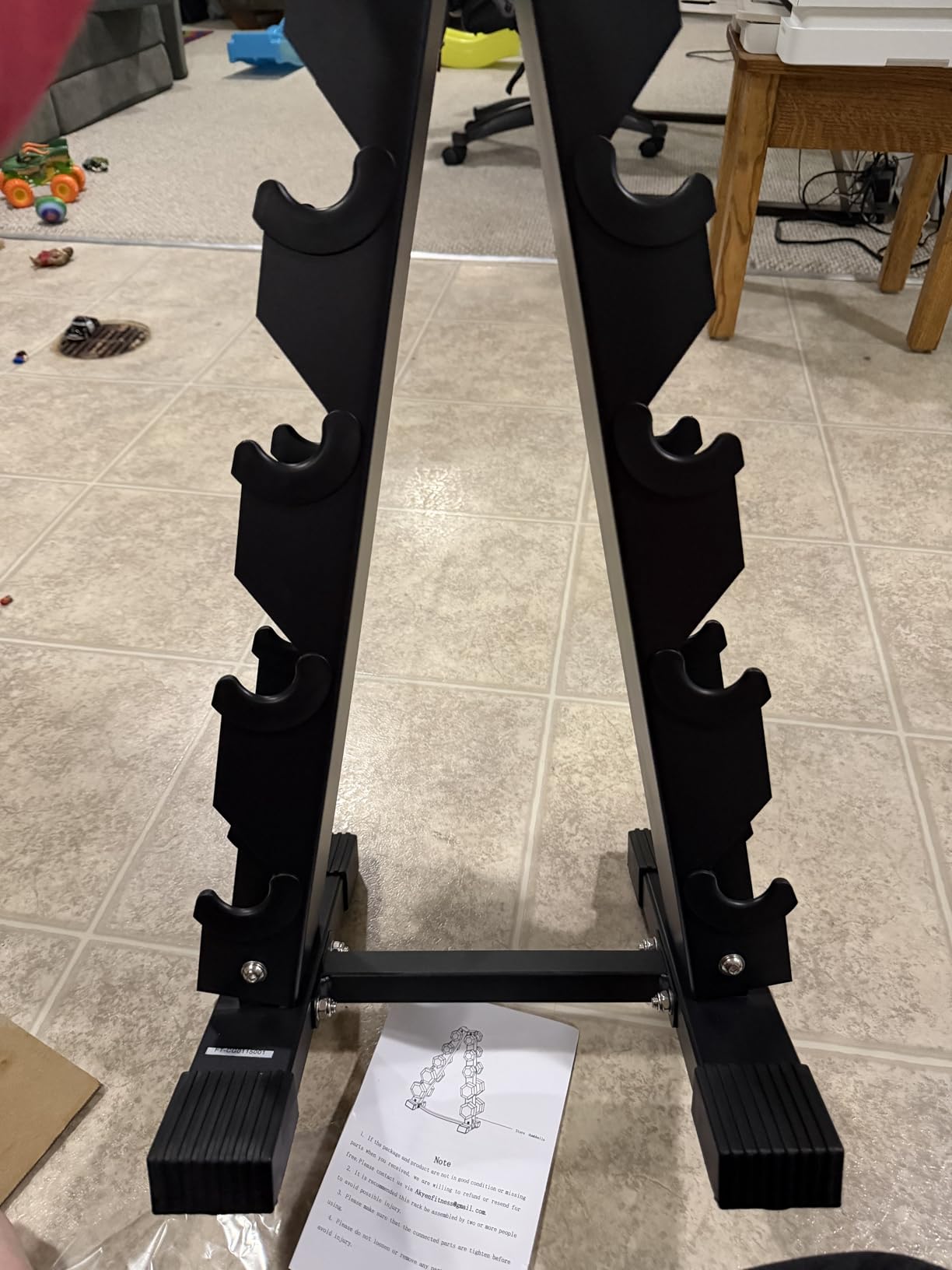 Dumbbell Rack Stand Only, Weight Rack for Dumbbells Compact A-Frame Home Gym Space Saver, 480/800 LBS Weight Capacity customer photo 1